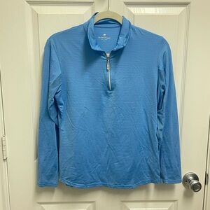 Bette & Court Blue Quarter Zip Top
